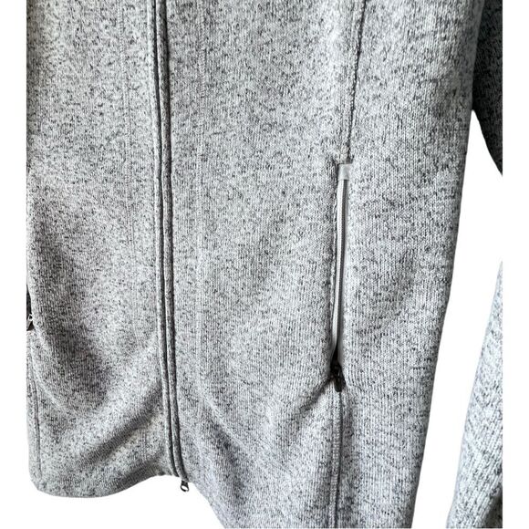 Women's L.L.Bean Sweater Fleece Coat grey casual rugged construction Size S. - Picture 3 of 12